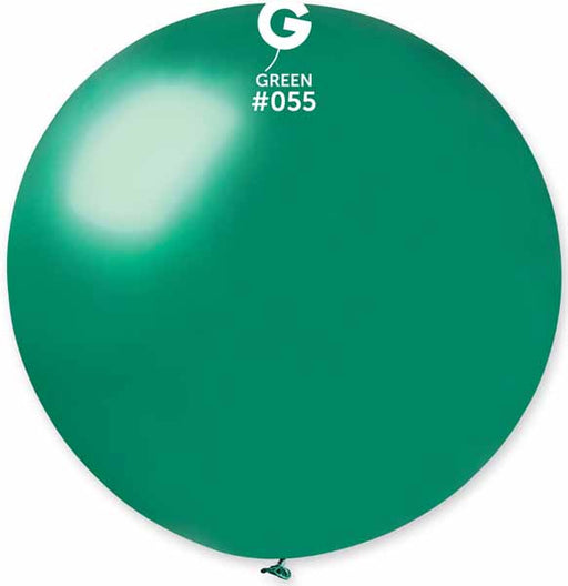 Gemar 31" Metallic Green #055 Latex Balloon, 1 Count