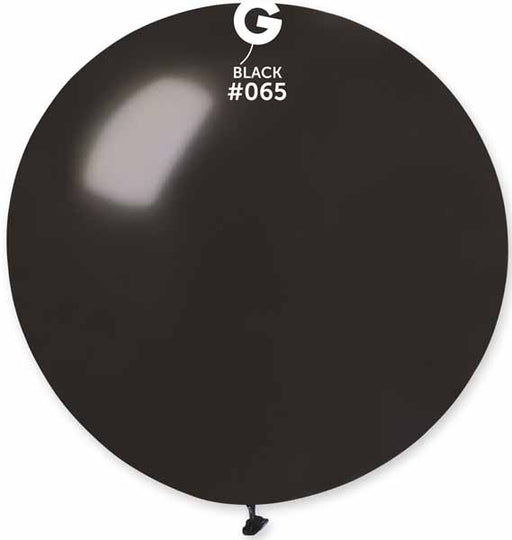Gemar 31" Metallic Black Latex Balloon #065, 1 Count