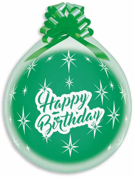 Gemar 18-Inch Happy Birthday Latex Stuffing Balloons, 25 Count