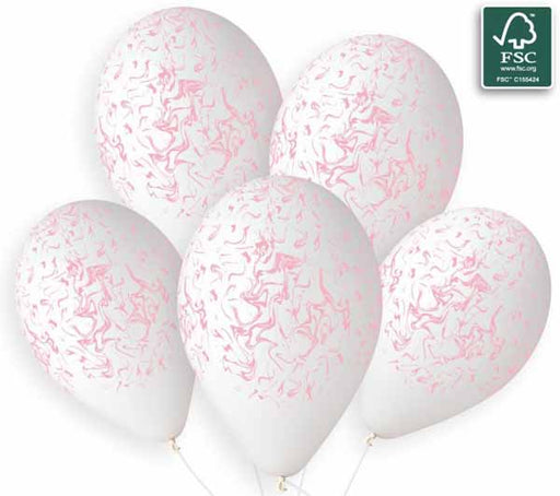 GEMAR 13" MARBLE WHITE PINK INK 50/BG