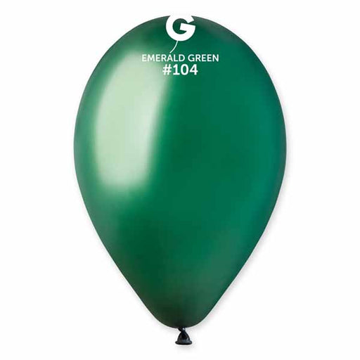 Gemar 12" Emerald Green #104 Latex Balloons, 50 Count