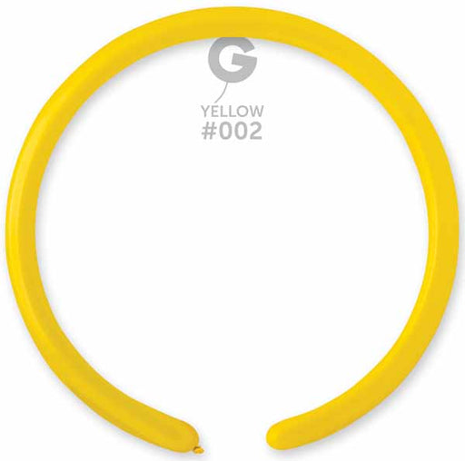Gemar 160 Yellow #002 Twisting Balloons, 50 Count