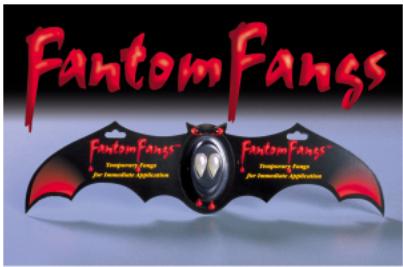 Foothills Fantom Vampire Fangs in Bat Packaging