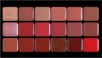 Graftobian Pro Lip Color Super Palette, 18 Colours