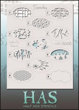 Graftobian Spooky Half Ass Stencil Bundle, 11 Stencils