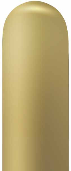 TUFTEX 260 Effects Golden Latex Balloons, 50 Pack