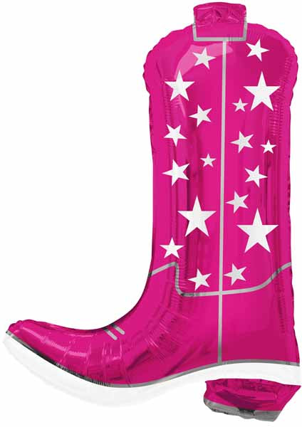 TUFTEX 26-Inch Cowgirly Boot Foil Balloon