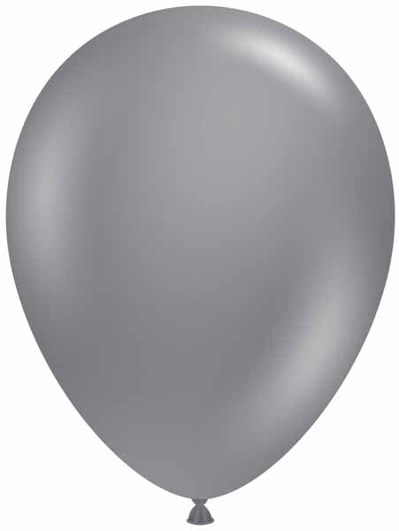 TUFTEX 11-Inch Gray Smoke Latex Balloons, 100 Count