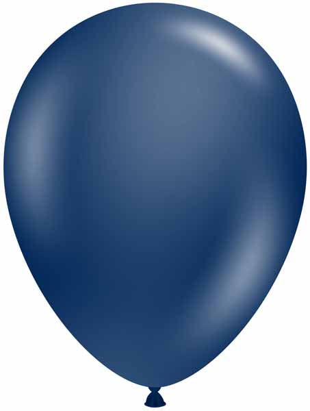 TUFTEX 11" Midnight Blue Metallic Latex Balloons, 100 Count