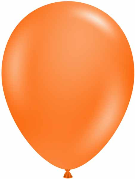 TUFTEX 17-Inch Standard Orange Latex Balloons, 50 Count