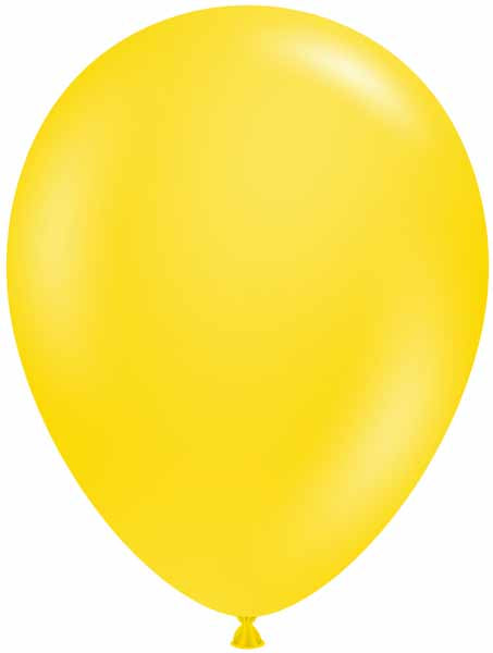 TUFTEX 17" Standard Yellow Latex Balloons, 50 Count