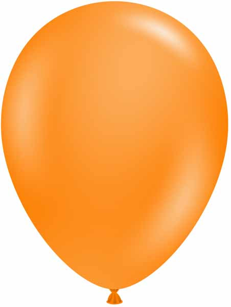 TUFTEX 11-Inch Tangerine Latex Balloons, 100 Count
