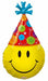 Smiley Party Hat 14-Inch Mini Shape Foil Balloon