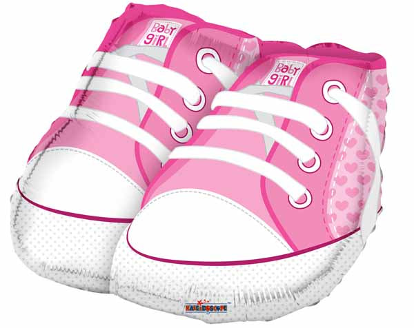 Pink Baby Shoes 18-Inch Shaped Foil Balloon