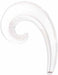 14" White Kurly Wave Foil Balloon