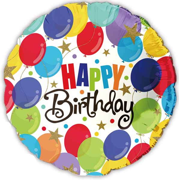 18-Inch Happy Birthday Foil Balloon