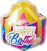 18" Happy Birthday Present-Shaped Foil Balloon
