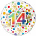Number 14 Foil Balloon, 18 Inch
