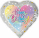 Happy Birthday Heart Foil Balloon, 18 Inch