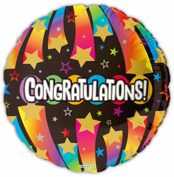 Congratulations 18-Inch Round Foil Balloon