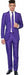 Suitmeister Men's Solid Purple Suit, Medium