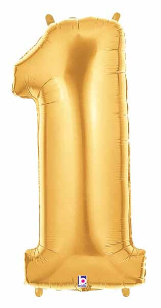 34-Inch Gold Number 1 Megaloon Balloon