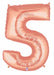Megaloon Rose Gold Number 5 Balloon, 40 Inch