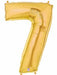Megaloon Gold Number 7 Balloon, 34 Inch