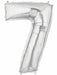 Megaloon Silver Number 7 Balloon, 34 Inch