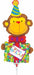 Birthday Monkey 14-Inch Mini Shape Foil Balloon