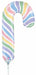 Pastel Candy Cane 14" Mini Foil Balloon