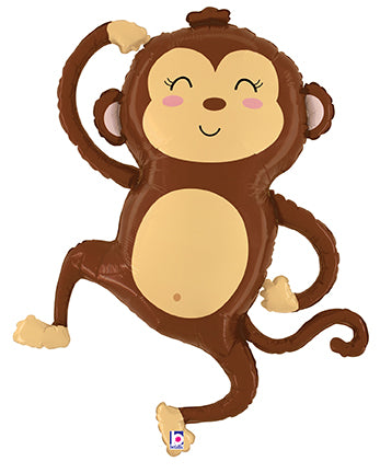 Jungle Monkey 33-Inch Shaped Foil Balloon