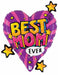 Best Mom Comic Heart 25" Foil Balloon