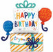 Happy Birthday Gift Balloons 35-Inch Shaped Foil Balloon