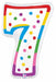 Number 7 Birthday Candle Foil Balloon, 24 Inch