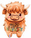 27-Inch Highland Cow Happy Birthday Foil Balloon