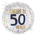 Cheers to 50 Years 18-Inch Round Holographic Foil Balloon