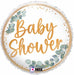 Eucalyptus Baby Shower 18" Round Foil Balloon