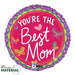 Best Mom Butterfly 18" Round Foil Balloon