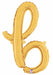 14" Gold Script Letter B Balloon