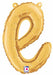 14" Gold Script Letter E Balloon