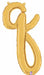 14" Gold Script Letter Q Balloon