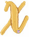 14 Inch Gold Script Letter X Balloon