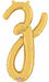 14" Gold Script Letter Z Balloon