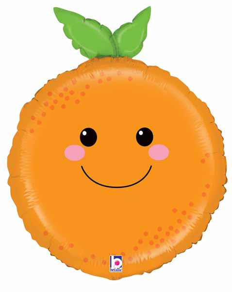 Orange Produce Pal 26-Inch Shaped Foil Balloon
