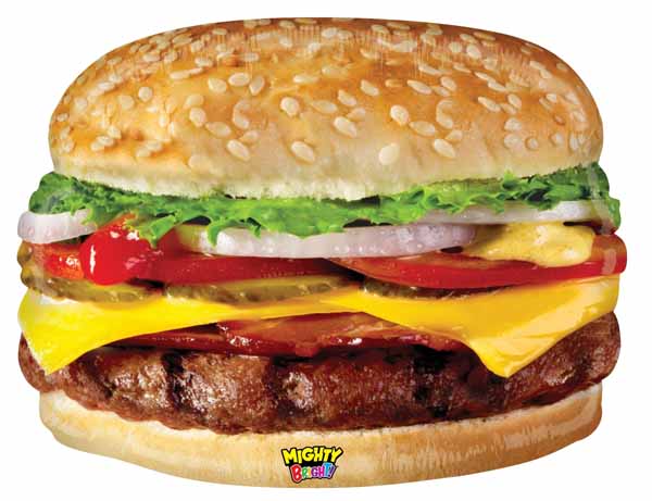 Mighty Cheeseburger 27" Shaped Foil Balloon
