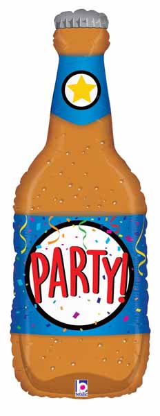 Party Beer Bottle 41" Shaped Foil Balloon