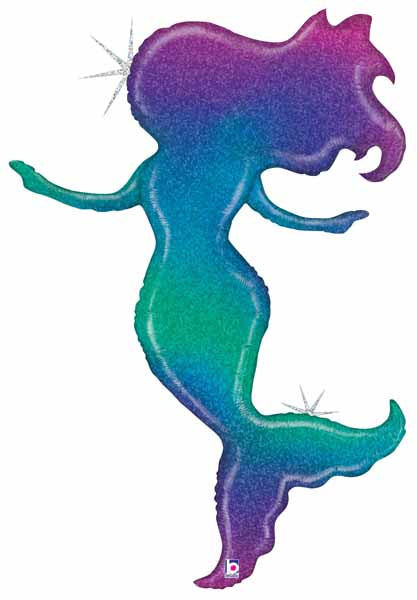 Glitter Mermaid 52-Inch Shaped Foil Balloon