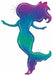 Glitter Mermaid 52-Inch Shaped Foil Balloon