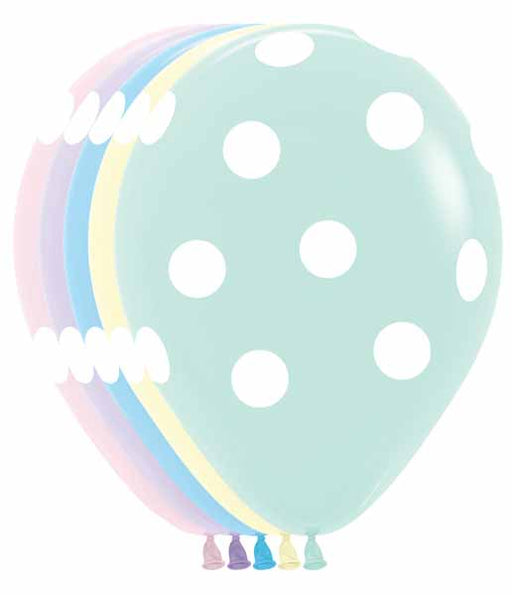 POLKA DOTS ALL OVER 11" MATTE ASST 50/BG